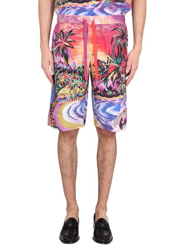 Men's Hawaiian Print Shorts - DOLCE&GABBANA - BALAAN 2