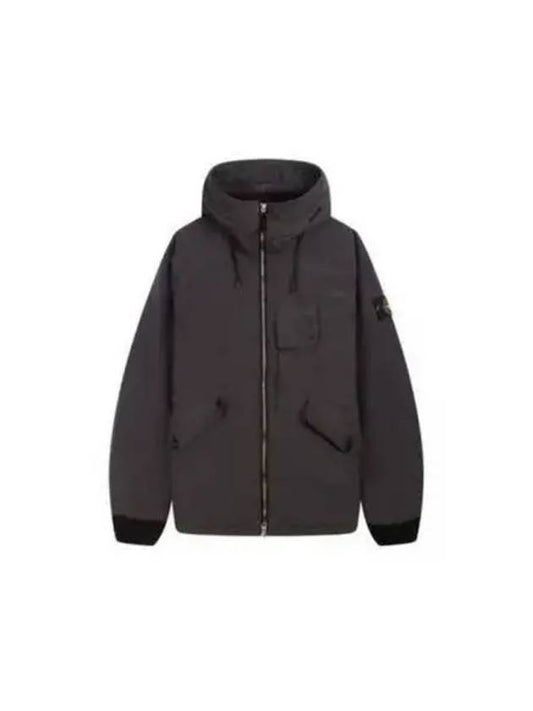 David Canvas Hooded Jacket Charcoal - STONE ISLAND - BALAAN 2