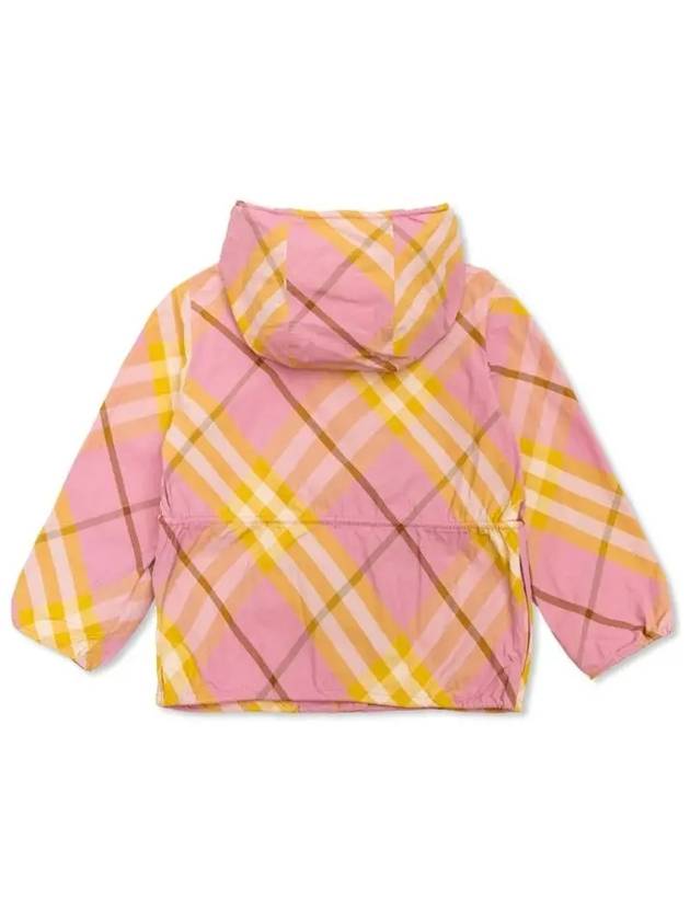 Kids Check Hooded Jacket Pink - BURBERRY - BALAAN 4