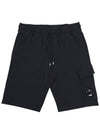 Light Fleece Utility Shorts Black - CP COMPANY - BALAAN 2