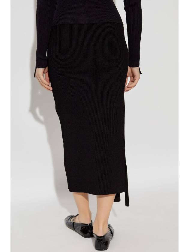 Victoria Beckham Ribbed Skirt, Women's, Black - VICTORIA BECKHAM - BALAAN 4