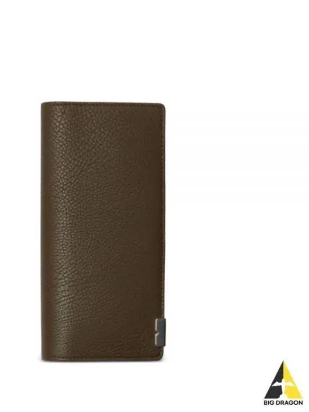 B-Cut Leather Two-Fold Long Wallet Brown - BURBERRY - BALAAN 2