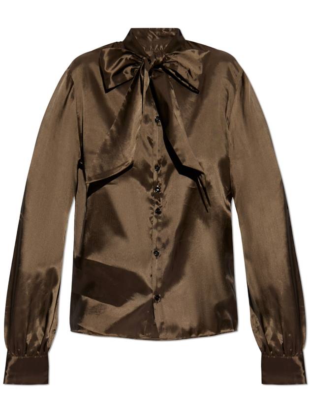 MM6 Maison Margiela Tie Top, Women's, Brown - MAISON MARGIELA - BALAAN 1