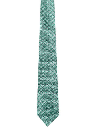 Totem Print Classic Silk Tie Green - SALVATORE FERRAGAMO - BALAAN 2