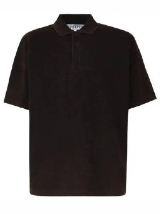 Anchor Embroidery Polo Shirt Dark Brown - JW ANDERSON - BALAAN 2