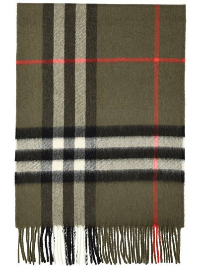 Check Cashmere Scarf Green - BURBERRY - BALAAN 2