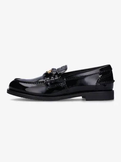 Brushed Leather Penny Loafers Black - MIU MIU - BALAAN 2