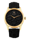 G Timeless Quartz Leather Watch Black - GUCCI - BALAAN 2