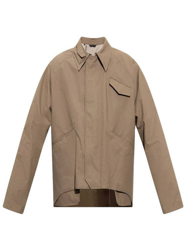 Men's Ivano Crop Jacket Brown - FENDI - BALAAN 1