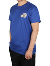 double logo patch short sleeve t-shirt blue - MONCLER - BALAAN.