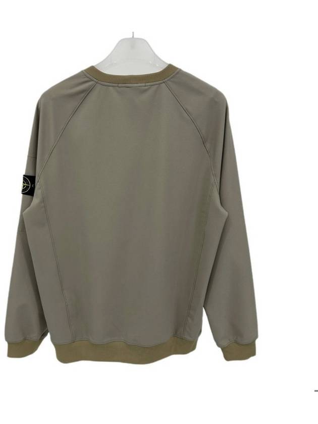 Crewneck Stretch Nylon Badge Sweatshirt Dove Grey - STONE ISLAND - BALAAN 6