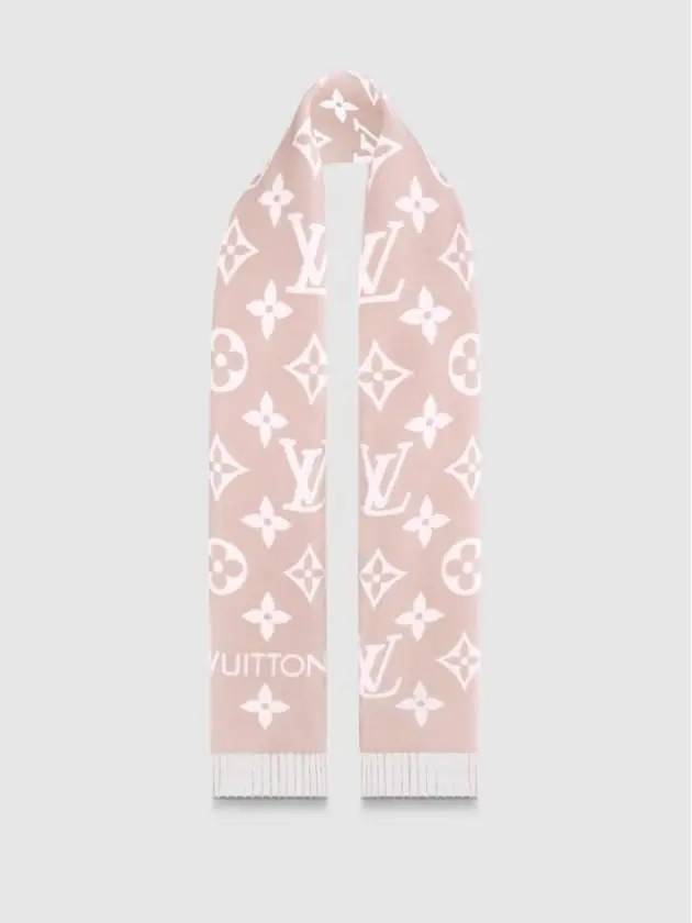 LV Essential Wool Scarf Beige Rose - LOUIS VUITTON - BALAAN 4