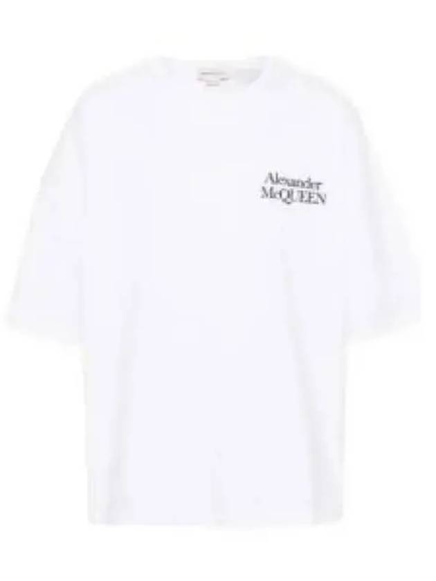 24FW Short Sleeve T-Shirt 759390 QTABR 0909 White - ALEXANDER MCQUEEN - BALAAN 2