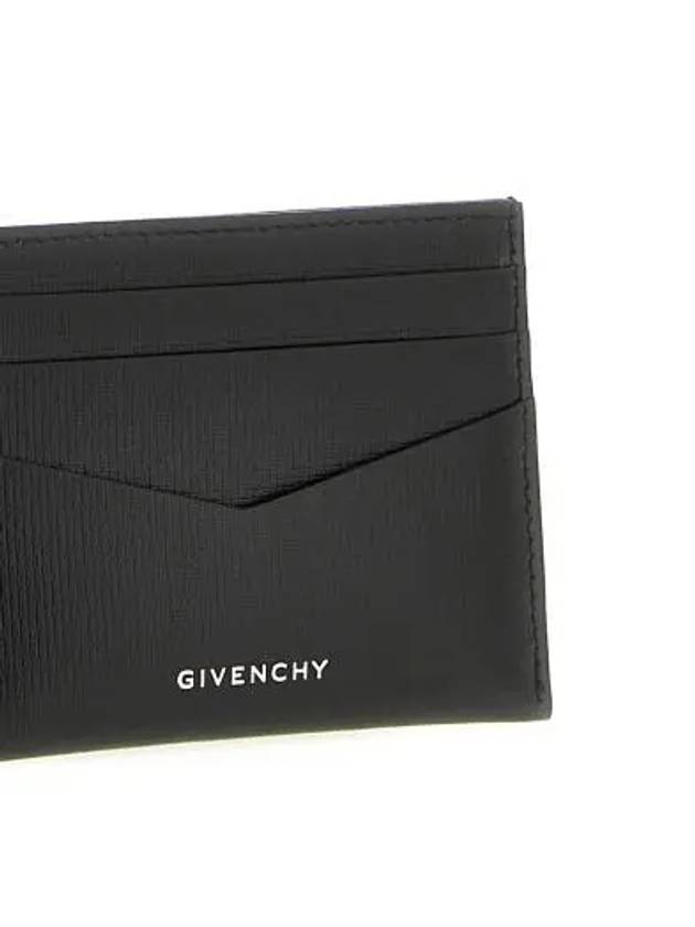 Logo Leather Card Wallet Black - GIVENCHY - BALAAN 4