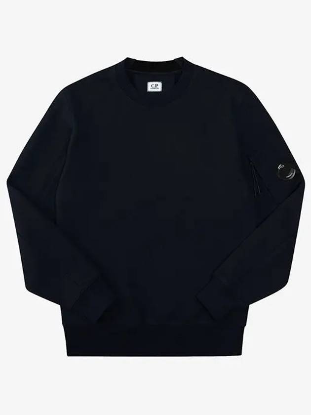 Diagonal Raised Fleece Sweatshirt Navy - CP COMPANY - BALAAN 3