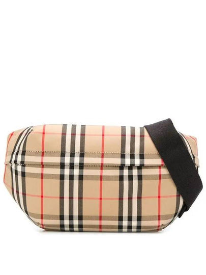 Medium Vintage Check Bonded Cotton Belt Bag Beige - BURBERRY - BALAAN 2