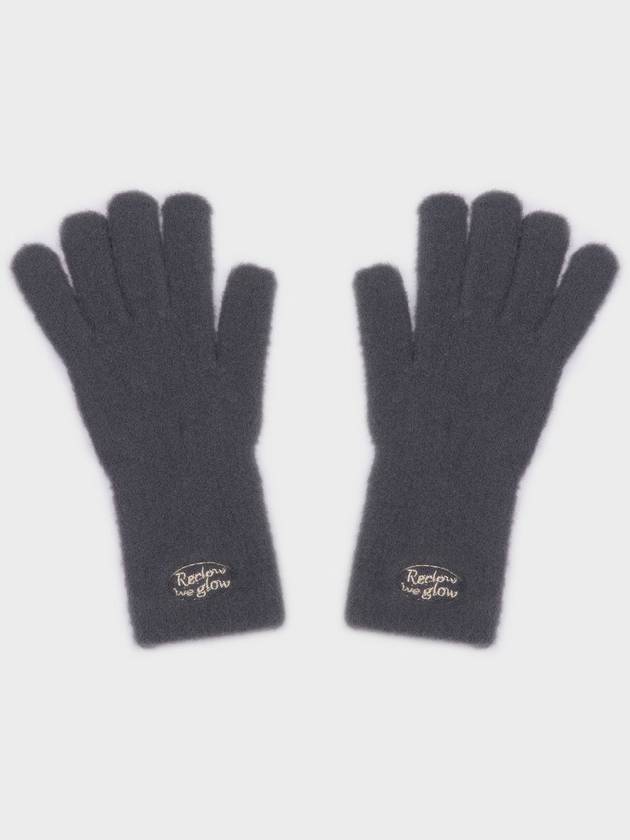 FLUFFY LOGO GLOVE CHARCOAL - RECLOW - BALAAN 6