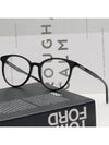 Eyewear Round Horn Rimmed Eyeglasses Black - MONCLER - BALAAN 3