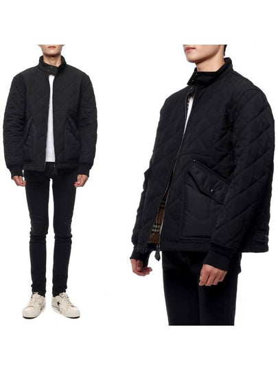 Diamond Quilted Thermoregulated Jacket Black - BURBERRY - BALAAN 2