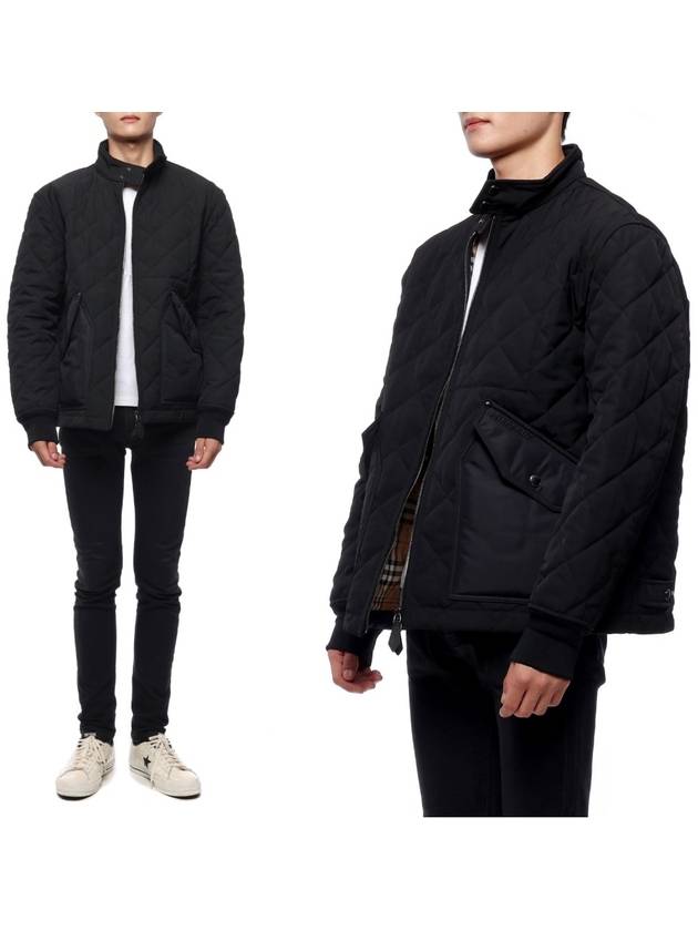 Diamond Quilted Thermoregulated Jacket Black - BURBERRY - BALAAN 3