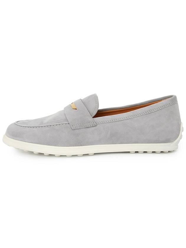 Women's Suede Loafers Grey - TOD'S - BALAAN 4