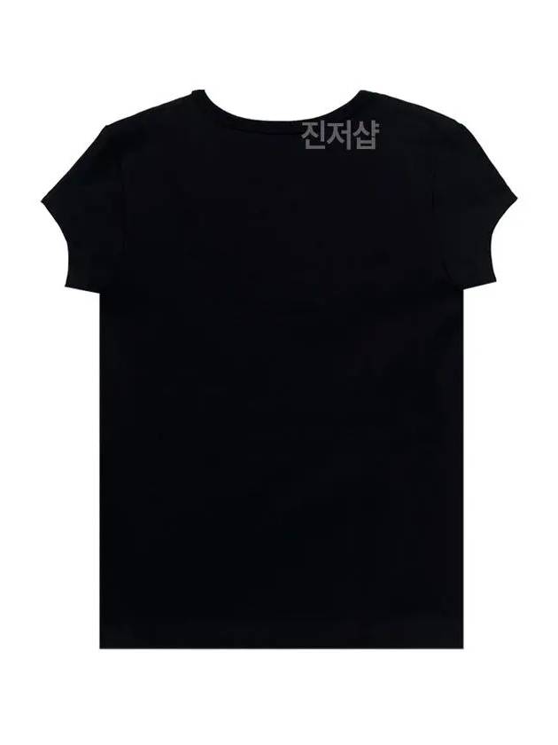 T Angie Peekaboo Logo Short Sleeve T-Shirt Black - DIESEL - BALAAN 4