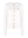 Bea Logo Cardigan Cream - VIVIENNE WESTWOOD - BALAAN 2