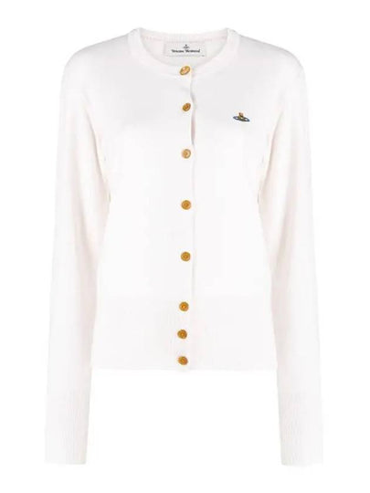 Bea Logo Cardigan Cream - VIVIENNE WESTWOOD - BALAAN 2