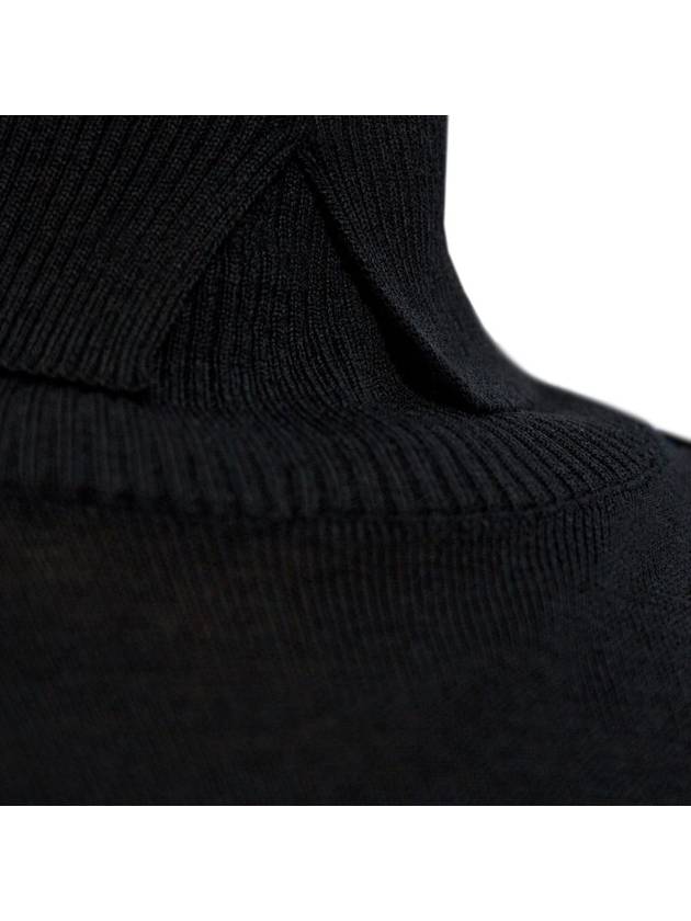 Rollneck Wool Knit Top Black - BURBERRY - BALAAN 3