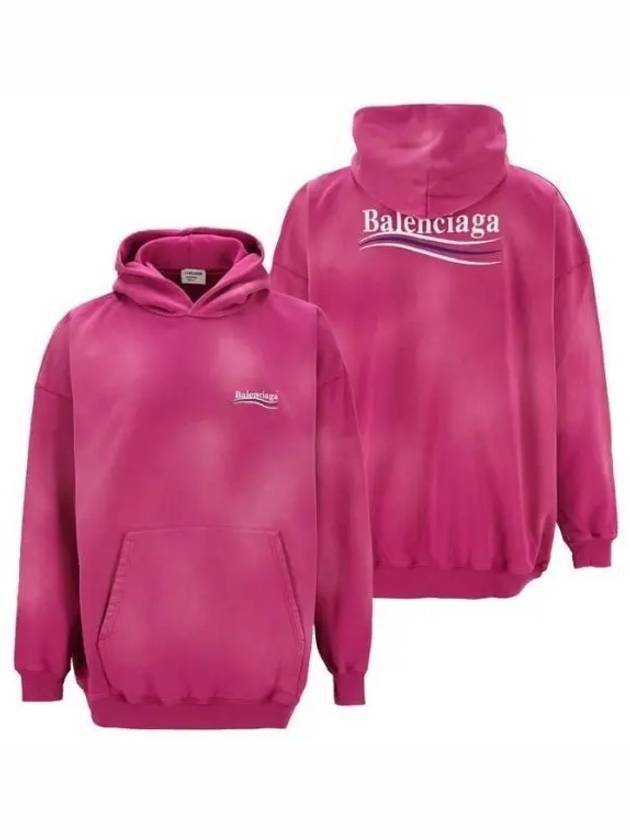 Political Campaign Oversized Fit Hoodie Pink - BALENCIAGA - BALAAN 2