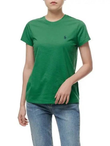 Pay 30 points W Cotton Jersey Crew Neck Tee Green - POLO RALPH LAUREN - BALAAN 1