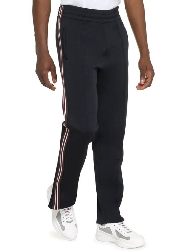 Men's Stripe Detail Track Pants Smoke Navy - BURBERRY - BALAAN 4