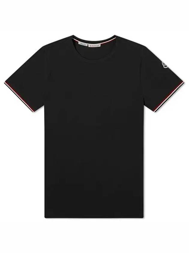 Arm Logo Crew Neck Cotton Short Sleeve T-Shirt Black - MONCLER - BALAAN 2