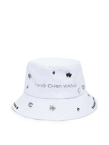 Feng Chen Wang Logo Piercing Cotton Bucket Hat 271863 - FENG CHEN WANG - BALAAN 1