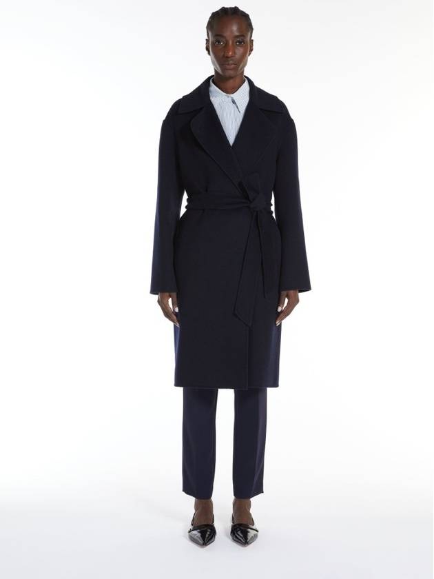 TOTEM virgin wool cashmere blend belt coat 006 Navy IT36 IT38 IT4016011011 - MAX MARA - BALAAN 1