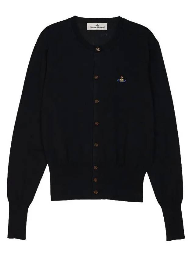 Logo Patch Cardigan Black - VIVIENNE WESTWOOD - BALAAN 3