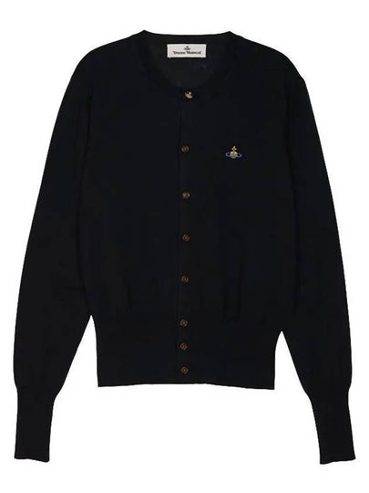 Logo Patch Cardigan Black - VIVIENNE WESTWOOD - BALAAN 2