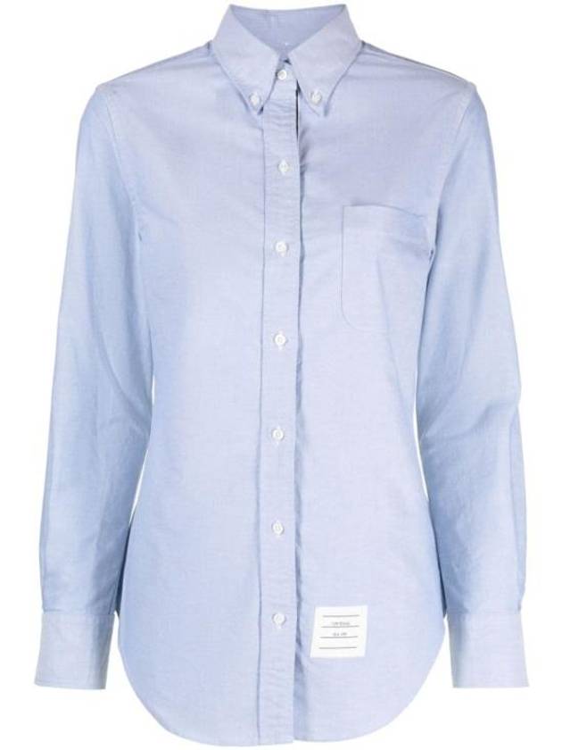 Button Down Cotton Oxford Long Sleeve Shirt Light Blue - THOM BROWNE - BALAAN 2