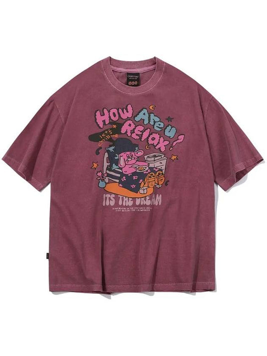 Relax Hoppi Pigmented Short Sleeve T Shirt Dusty Pink - CPGN STUDIO - BALAAN 2
