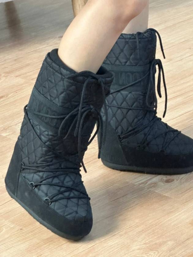 Icon Quilted Snow Boots 14029000 001 Black WOMENS 35 38 - MOON BOOT - BALAAN 1