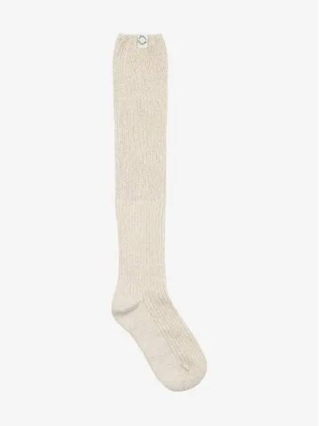 RIBBED LOOSE KNEE SOCKS BEIGE - BENSIMON - BALAAN 1