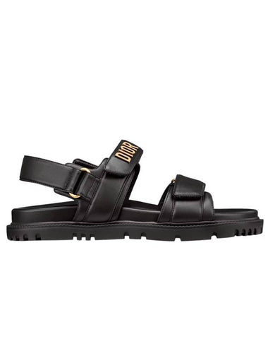 Dioract Strap Lambskin Sandals Black - DIOR - BALAAN 1