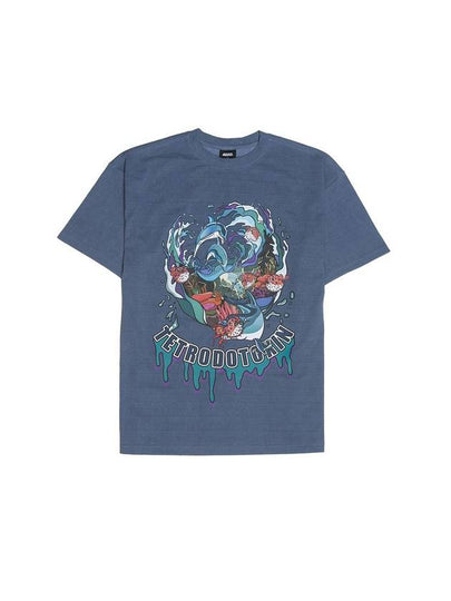 Overfit Dolphin Pigment  Short Sleeve T-Shirt Blue - FOREEDCLUB - BALAAN 2