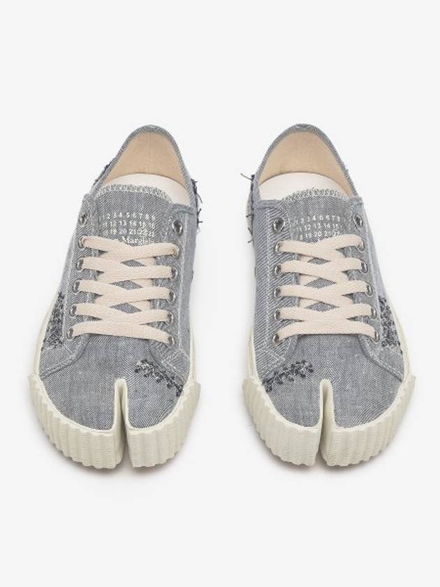 Tabi Distressed Cotton Low Top Sneakers Light Blue - MAISON MARGIELA - BALAAN 3