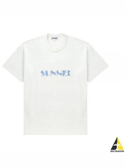 Big Logo Print Short Sleeve T-Shirt White - SUNNEI - BALAAN 2