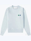 Double Monochrome Fox Head Patch Classic Sweatshirt Light Blue - MAISON KITSUNE - BALAAN 2