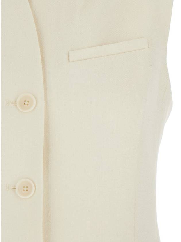 'Georgina' White Long Dress With Sleeveless Vest In Viscose Blend Stretch Woman - SIMKHAI - BALAAN 3