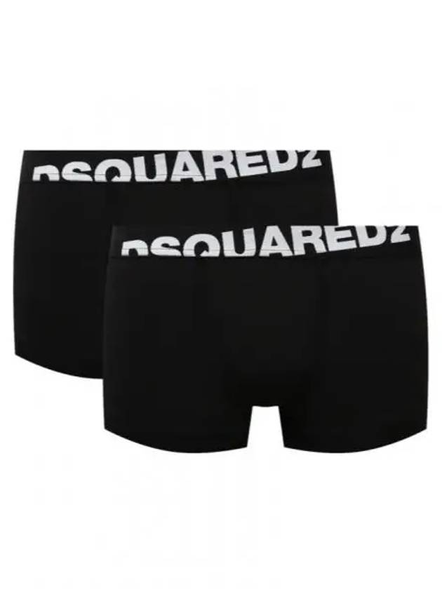 Basic Logo Trunk Briefs 2 Pack Black - DSQUARED2 - BALAAN 2