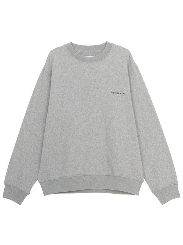 Back Square Label Cotton Sweatshirt Grey - WOOYOUNGMI - BALAAN 2