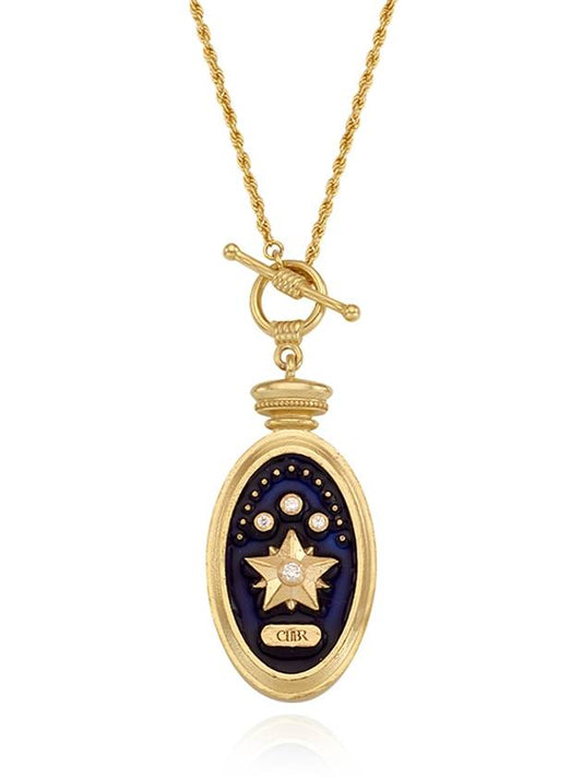 Compass Mother of Pearl Necklace Gold - CHAMBRILLER - BALAAN 2